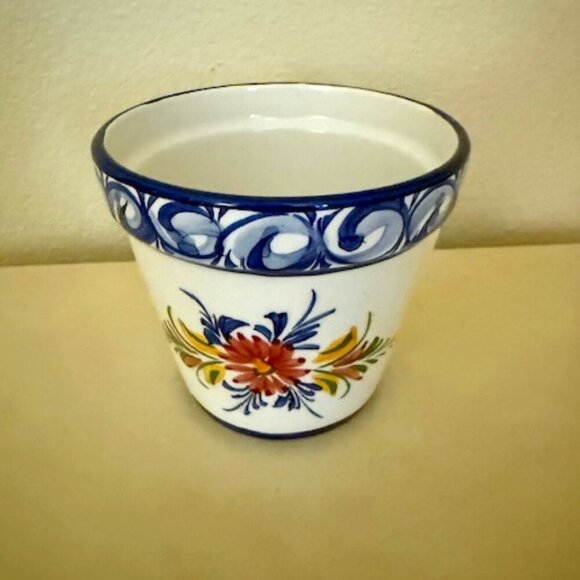 Portugal RCCL Hand Painted Floral Planter Pot Flower Pot - Picture 1 of 5